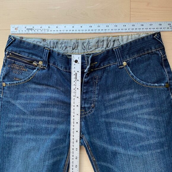 G-Star Raw Mens Jeans 38 Medium Wash Denim Straight Fit Embroidered Back 33-01SE - Picture 11 of 14